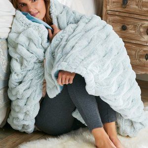 Soft Faux Poly Fur Throw 50"x70"